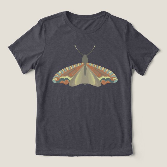 Bemalte Motte Tri-Blend Shirt (Design Vorderseite)