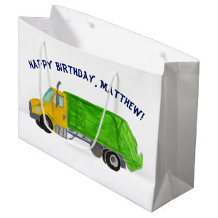 Bemalte Müllwagen Jungen Personalisiert Große Geschenktüte