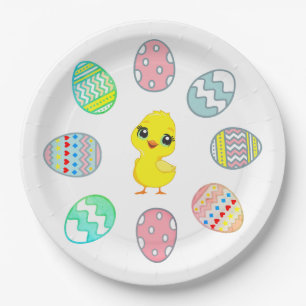 Bemalte Ostereier Pappteller