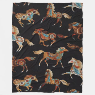 Bemalte Ponys Flanelldecke Fleecedecke