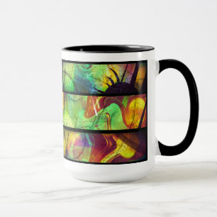 Bemalte Scheiben Abstracter Becher Tasse