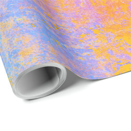 bemalte Textur in Sonnenuntergangsfarben Geschenkpapier