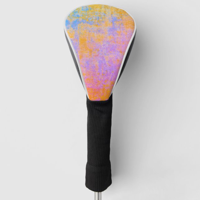 bemalte Textur in Sonnenuntergangsfarben Golf Headcover (Vorderseite)
