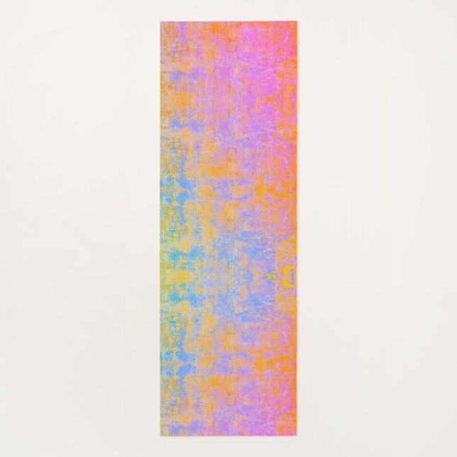 bemalte Textur in Sonnenuntergangsfarben Yogamatte (Rückseite)