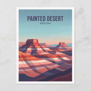 Bemalte Wüste bei Sonnenuntergang Holbrook Arizona Postkarte