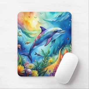 Bemalter Delfin Mousepad