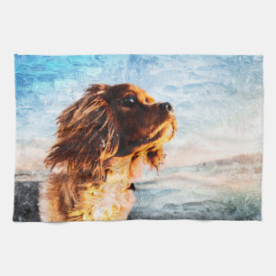 Bemalter Hundedruck Geschirrtuch