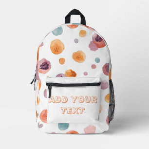 Bemalter Punkt-Rucksack, personalisiert mit Text Bedruckter Rucksack