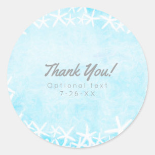 Bemalter Seestern Aqua Blau Party-Geschenk Runder Aufkleber