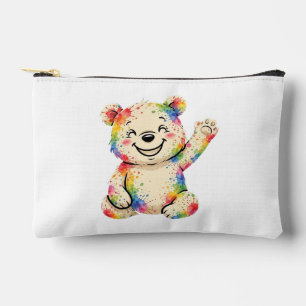bemalter Teddybär-Beutel Zubehörtasche