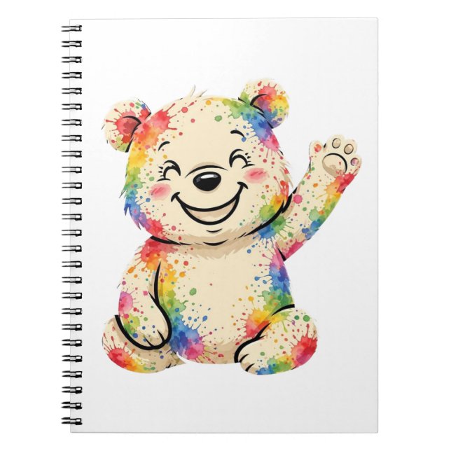 Bemaltes Bären Notizbuch Notizblock (Vorderseite)