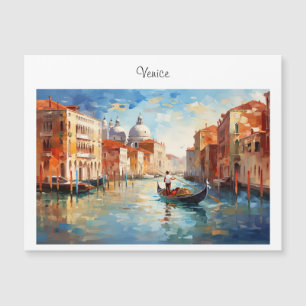 Bemaltes Venedig, Italien Magnetkarte
