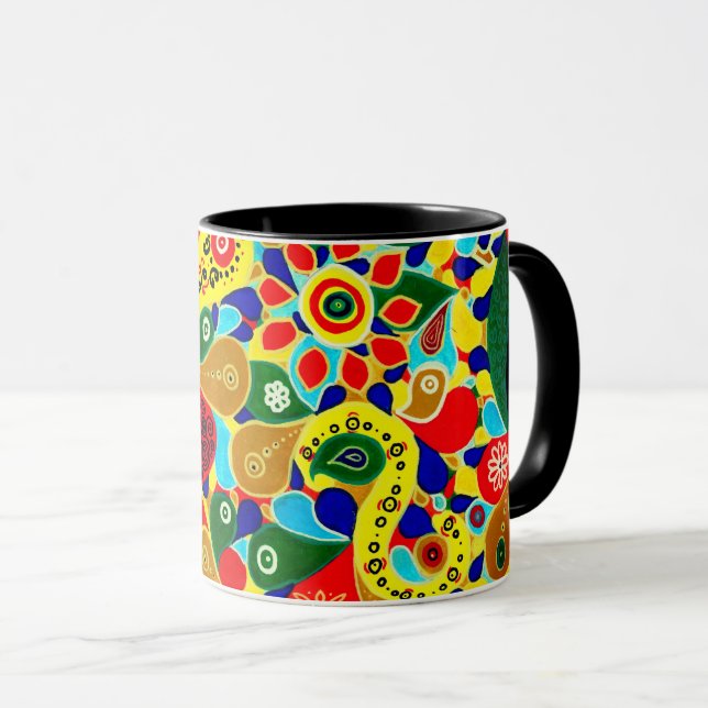 Bemerkenswerte Formen und Formen originelle Abstra Tasse (VorderseiteRechts)