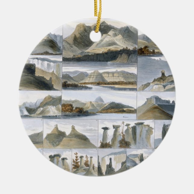 Bemerkenswerte Hügel auf dem oberen Missouri, Keramik Ornament (Vorne)