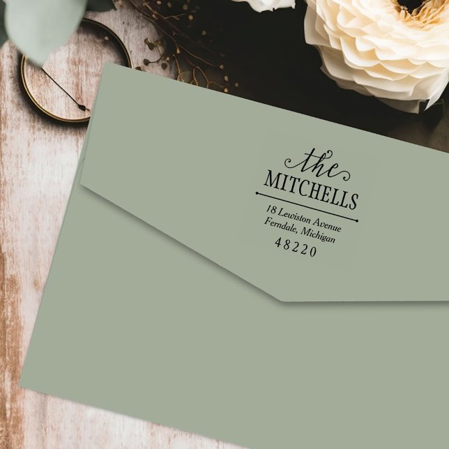 Bemerkenswerter Name Elegante Rücksendeadresse Permastempel (Von Creator hochgeladen)