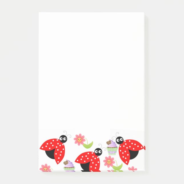 Bemerkungen nach der Veröffentlichung Ladybug Flor Post-it Klebezettel (Vorderseite)