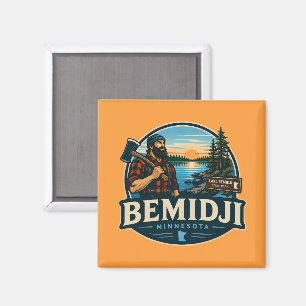 Bemidji Minnesota Paul Bunyan Rustikale Nordwälder Magnet