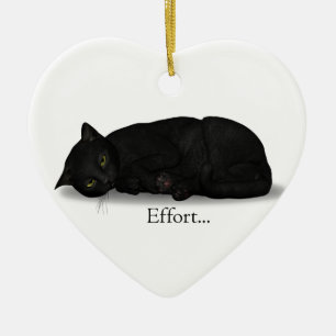 Bemühungs-Katze Keramik Ornament