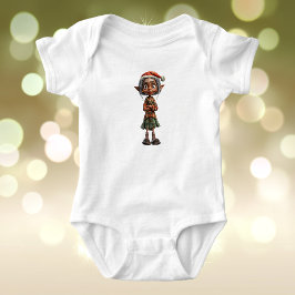 Bemused Oma Christmas Elf Baby Bodysuit Strampler