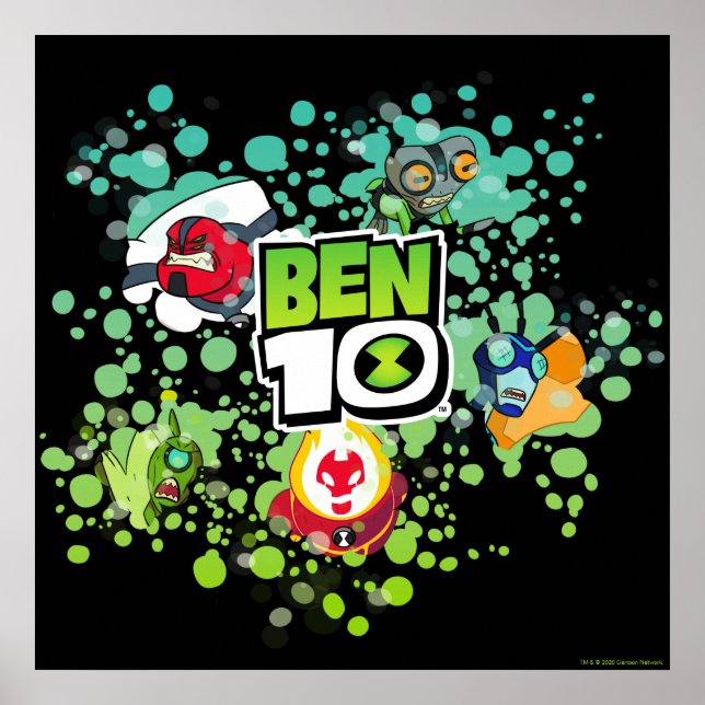 Ben 10 Alien Forms Bubble Graphic Poster (Vorne)