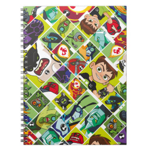 Ben 10 Alien Tile Pattern Notizblock