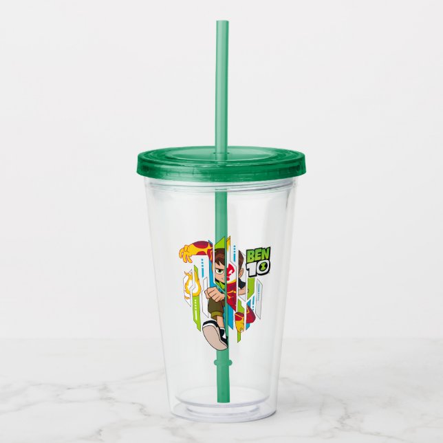 Ben 10 Heatblast DNA Transformation Acryltrinkbecher (Vorderseite)