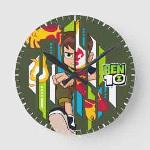 Ben 10 Heatblast DNA Transformation Runde Wanduhr