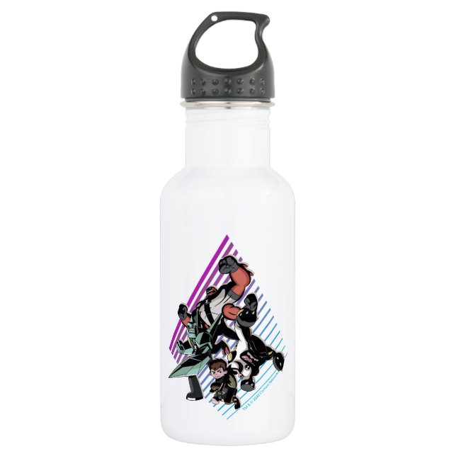 Ben 10 Retro Alien Group Graphic Edelstahlflasche (Vorderseite)
