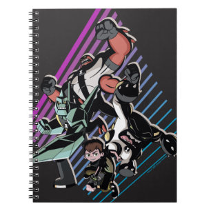 Ben 10 Retro Alien Group Graphic Notizblock