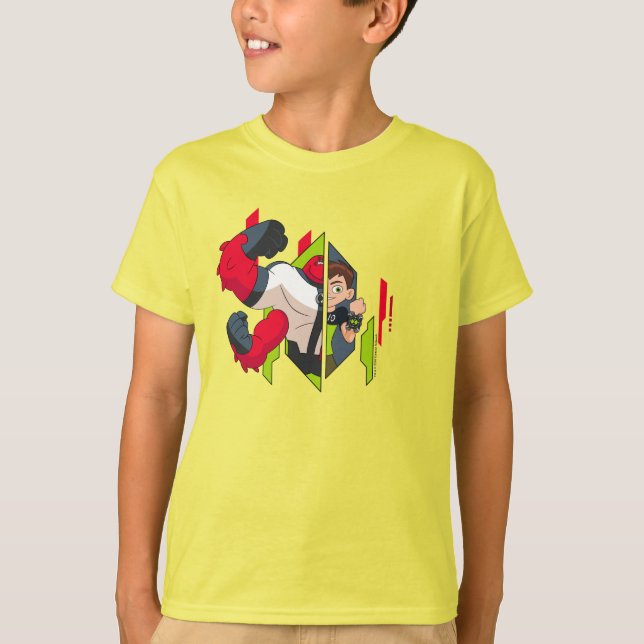 Ben 10 Vier Waffen DNA-Transformation T-Shirt (Vorderseite)