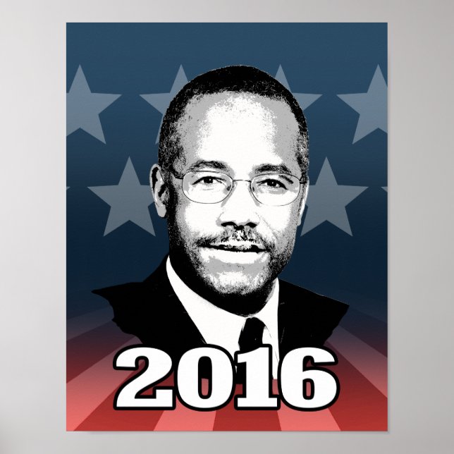 BEN CARSON 2016 KANDIDAT POSTER (Vorne)