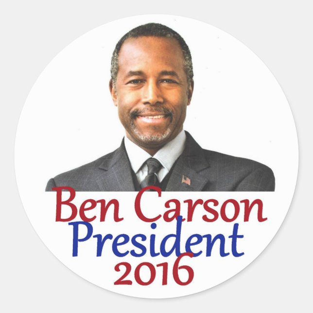 Ben CARSON 2016 Runder Aufkleber (Vorderseite)