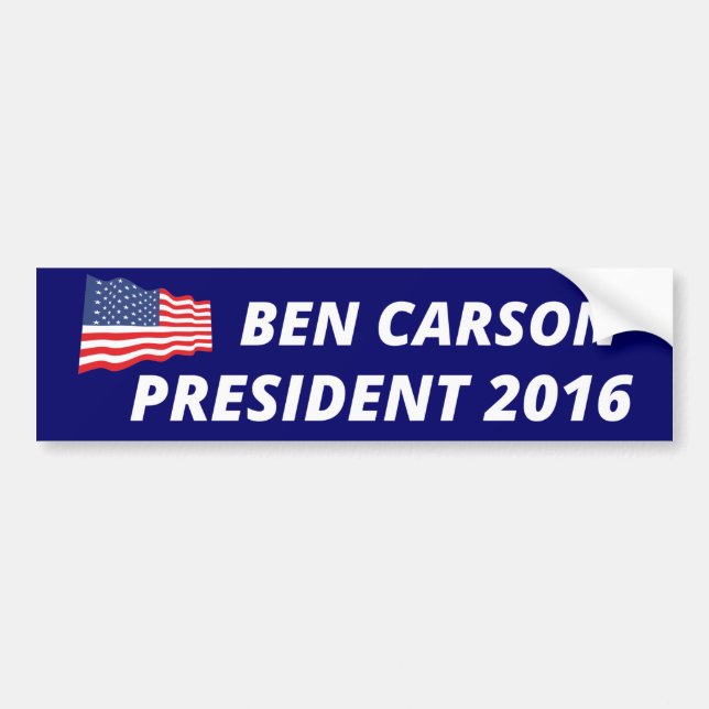 Ben Carson für Präsidenten Autoaufkleber (Vorne)