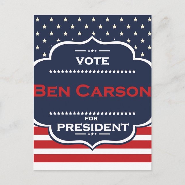 ben carson President Postkarte (Vorderseite)