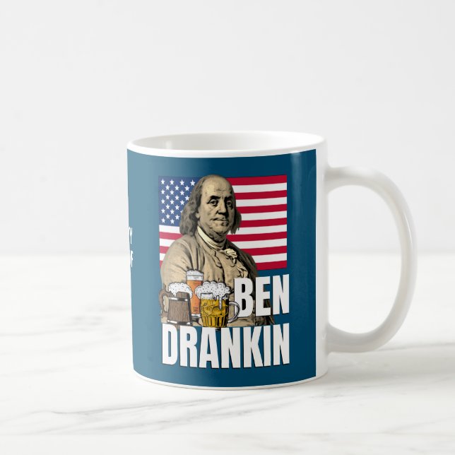 BEN DRANKIN 4. Juli Benjamin Franklin Kaffeetasse (Rechts)