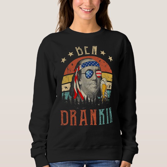 Ben Drankin 4. Juli Benjamin Franklin Men Amer Sweatshirt (Vorderseite)