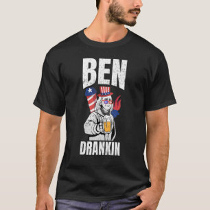 Ben Drankin 4. Juli Benjamin Franklin Usa Fla T-Shirt