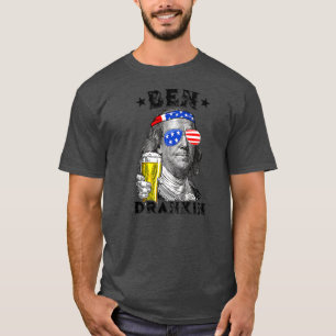 Ben Drankin 4. Juli Funny Beer Vintag T-Shirt