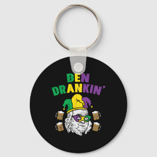 Ben Drankin Franklin Us Präsident Funny Mardi Gras Schlüsselanhänger