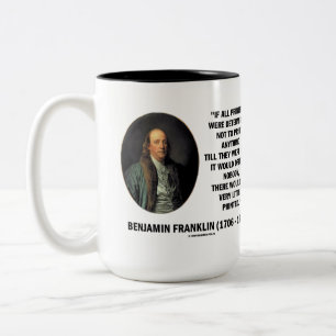 Ben Franklin Drucker nicht drucken Druckangebot Zweifarbige Tasse