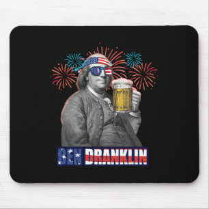 Ben Franklin feiert den Unabhängigkeitstag. Ben Dr Mousepad