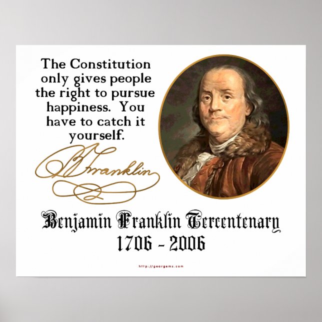 Ben Franklin - Glück Poster (Vorne)