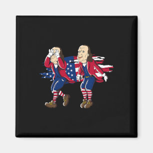 Ben Franklin Griddy Amerikanische Flagge 4. Juli Magnet