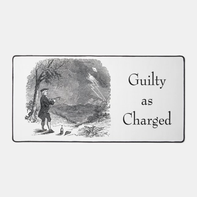 Ben Franklin Guilty als Anklage Schreibtischunterlage (Vorderseite)