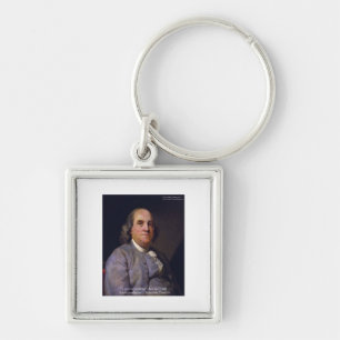 Ben Franklin "Liebe Deinen Nachbarn Aber.." Zitat Schlüsselanhänger