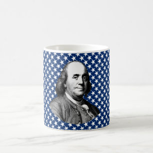 Ben Franklin mit Stern-Hintergrund Kaffeetasse