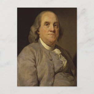 Ben Franklin Portrait Postkarte