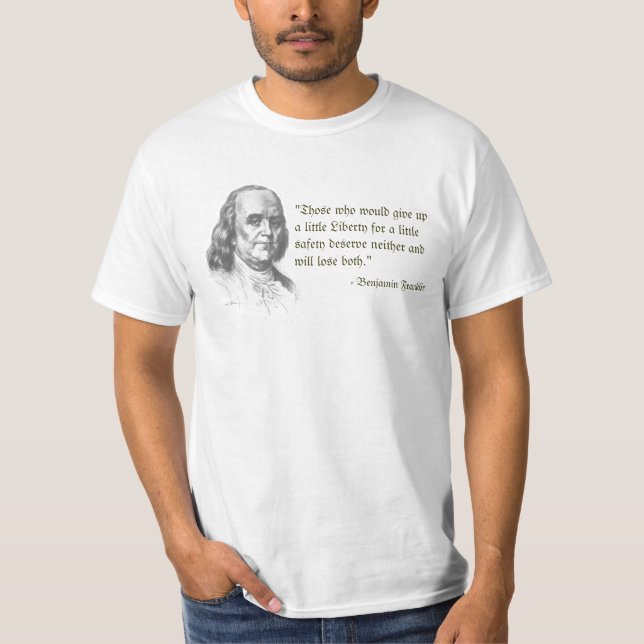 Ben Franklin sur le T-shirt de liberté (Devant)