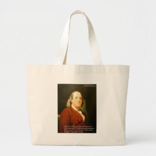Ben Franklin (Was ist weise) Zitate Geschenke & Ka Jumbo Stoffbeutel