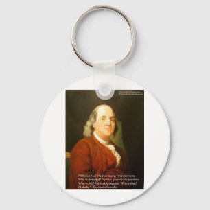Ben Franklin (Was ist weise) Zitate Geschenke & Ka Schlüsselanhänger